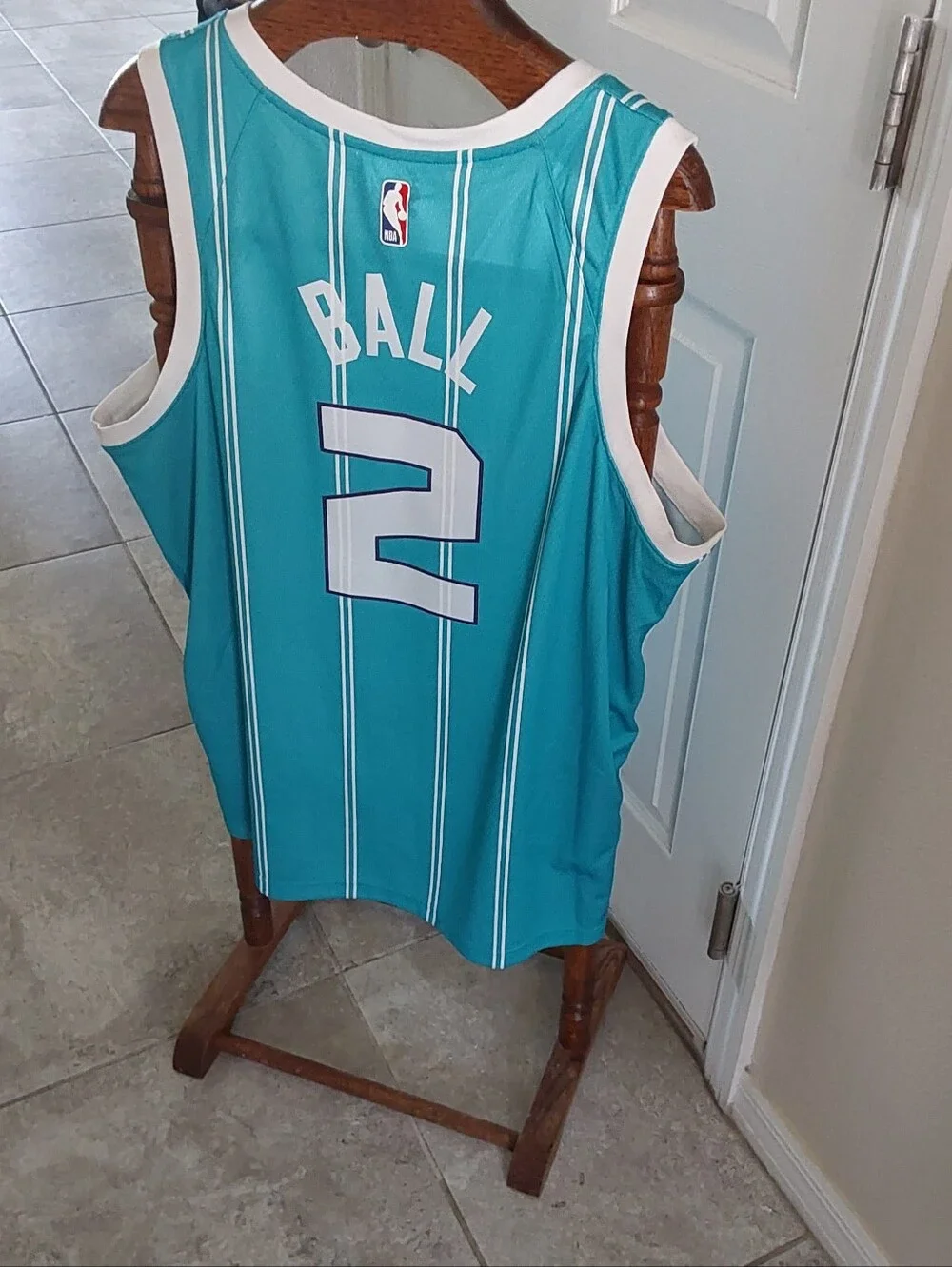 Nike Air Jordan Teal Hornets Lamelo #2 Ball Swingman Basketball Jersey